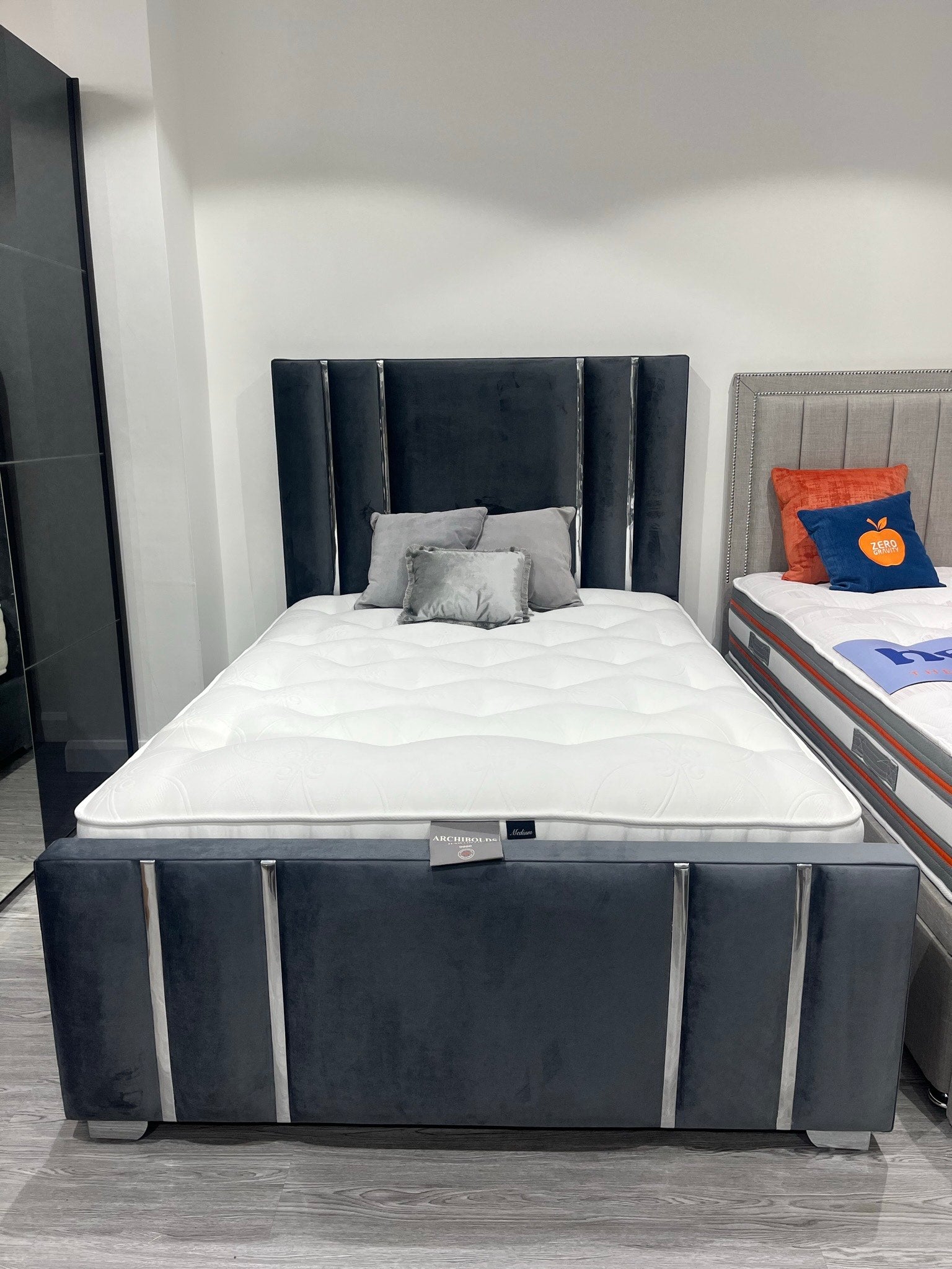 Titanium Frame Luxury Bespoke Bed Available In A Choice Of Fabric Materials
